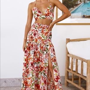 Hello Molly Madeira floral two piece dress